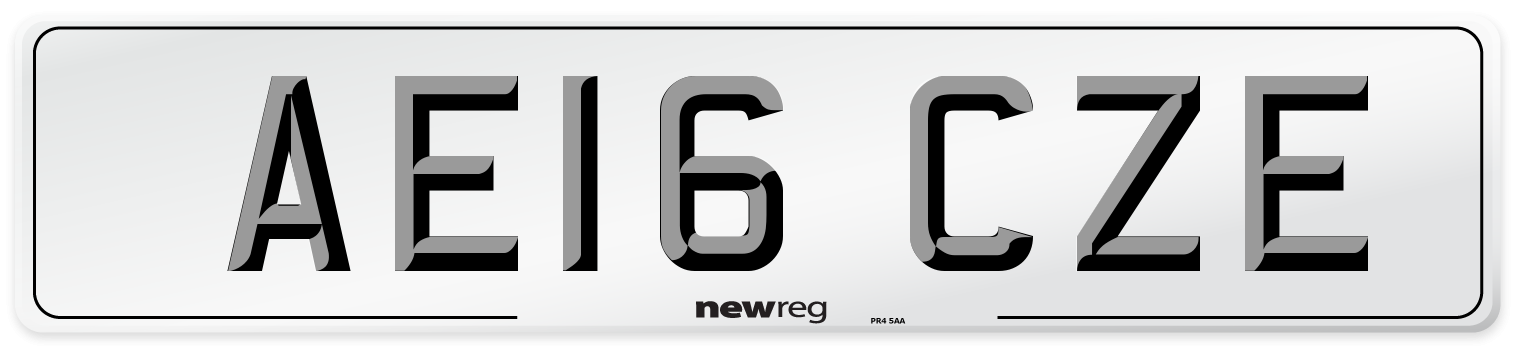 AE16 CZE Number Plate from New Reg